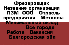 Фрезеровщик › Название организации ­ ЛЗМ, ООО › Отрасль предприятия ­ Металлы › Минимальный оклад ­ 35 000 - Все города Работа » Вакансии   . Белгородская обл.